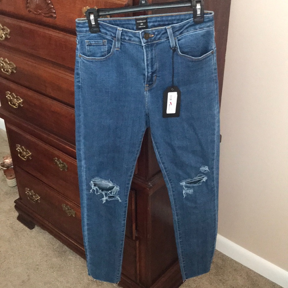 Just Black Scissor Cut Skinny Blue Jean